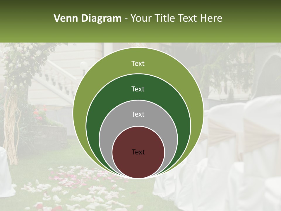 A Wedding Ceremony With White And Pink Flowers PowerPoint Template