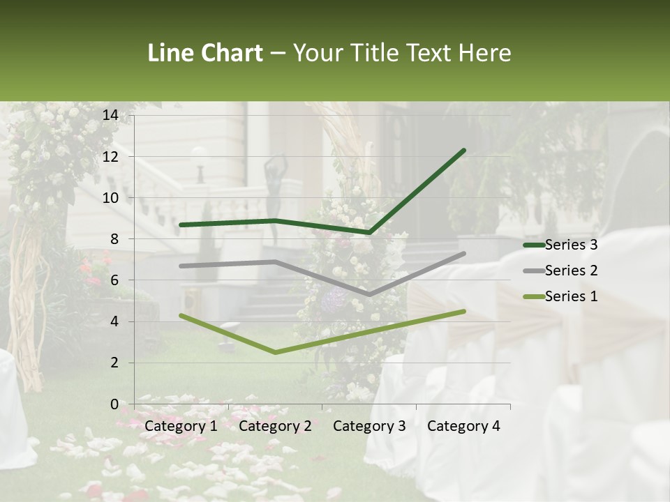 A Wedding Ceremony With White And Pink Flowers PowerPoint Template