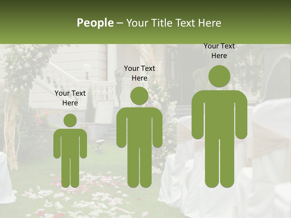 A Wedding Ceremony With White And Pink Flowers PowerPoint Template