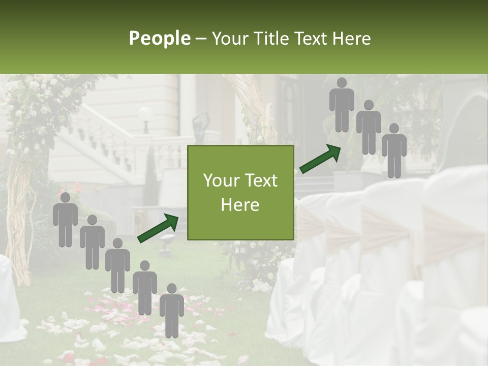 A Wedding Ceremony With White And Pink Flowers PowerPoint Template