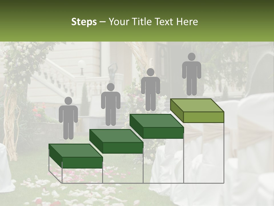 A Wedding Ceremony With White And Pink Flowers PowerPoint Template