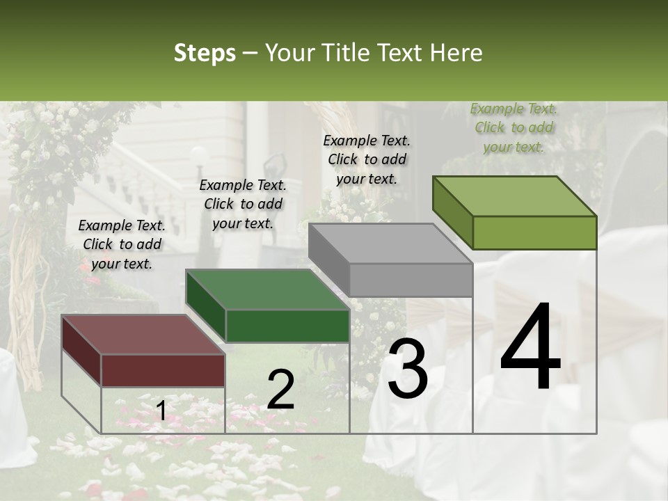 A Wedding Ceremony With White And Pink Flowers PowerPoint Template