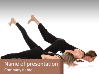 A Man And A Woman Doing A Yoga Pose PowerPoint Template