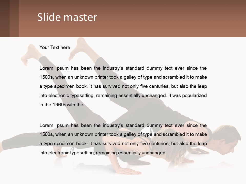 A Man And A Woman Doing A Yoga Pose PowerPoint Template