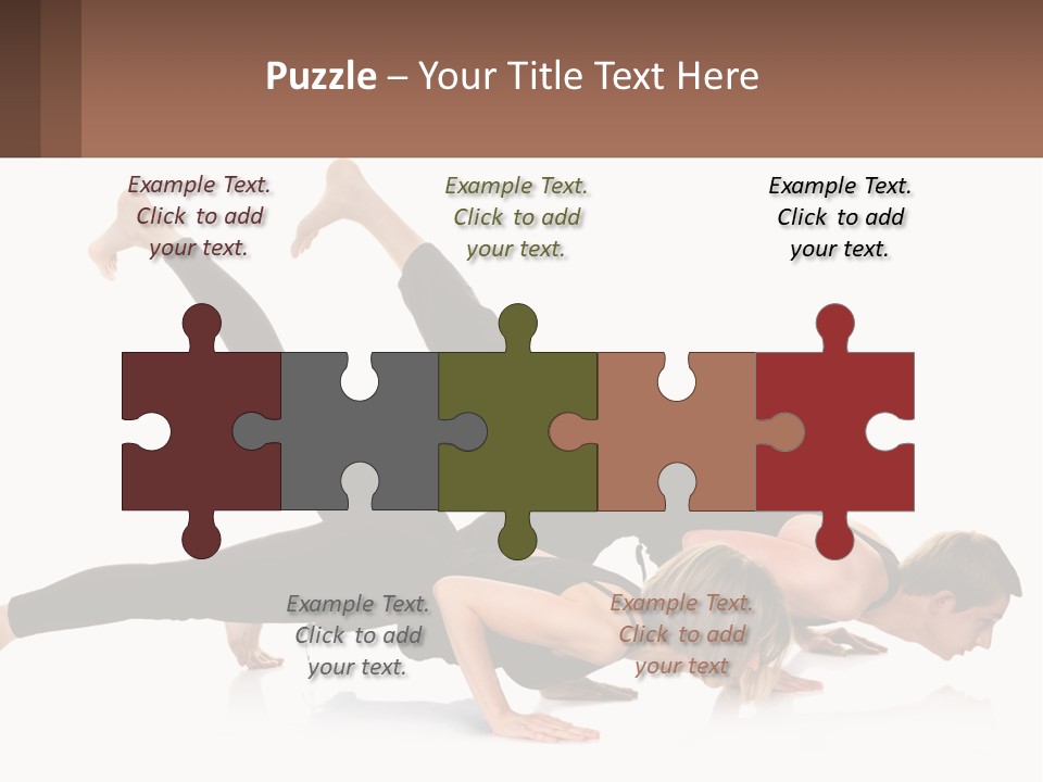 A Man And A Woman Doing A Yoga Pose PowerPoint Template