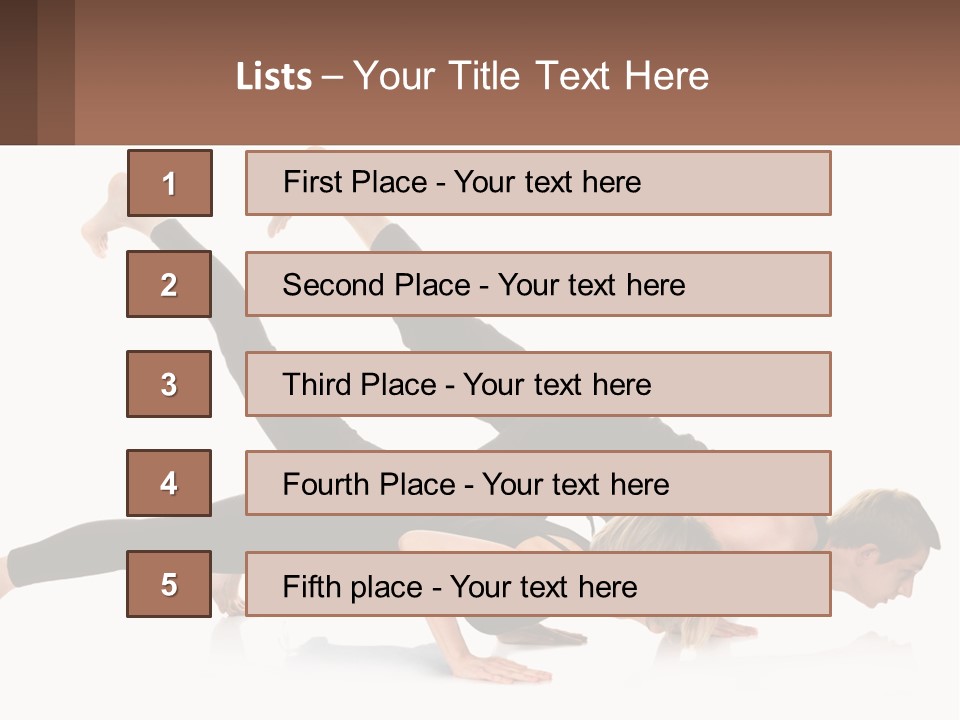 A Man And A Woman Doing A Yoga Pose PowerPoint Template