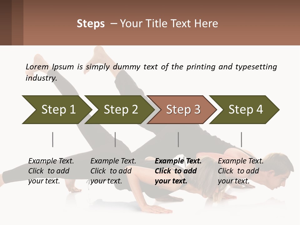 A Man And A Woman Doing A Yoga Pose PowerPoint Template