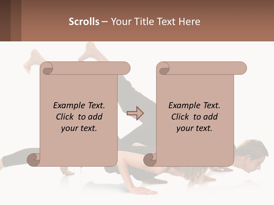A Man And A Woman Doing A Yoga Pose PowerPoint Template