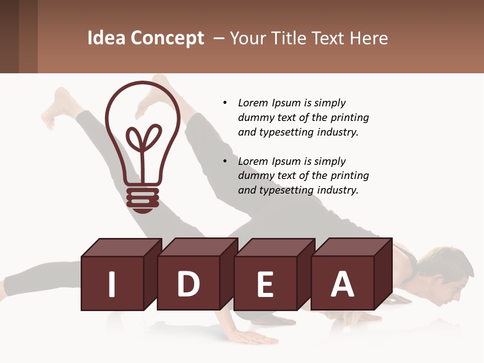 A Man And A Woman Doing A Yoga Pose PowerPoint Template