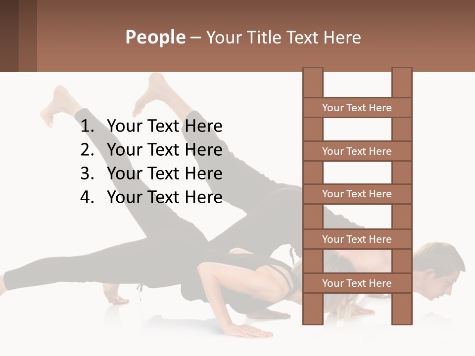 A Man And A Woman Doing A Yoga Pose PowerPoint Template