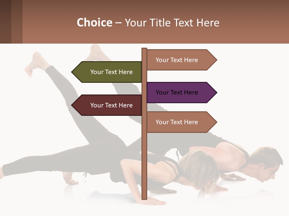 A Man And A Woman Doing A Yoga Pose PowerPoint Template