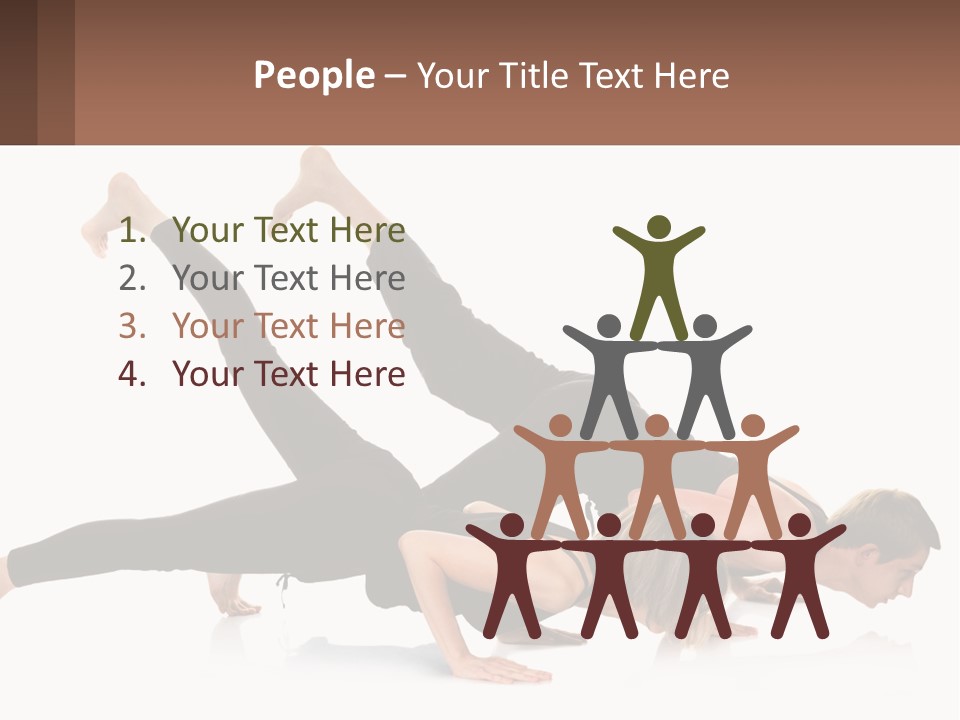 A Man And A Woman Doing A Yoga Pose PowerPoint Template