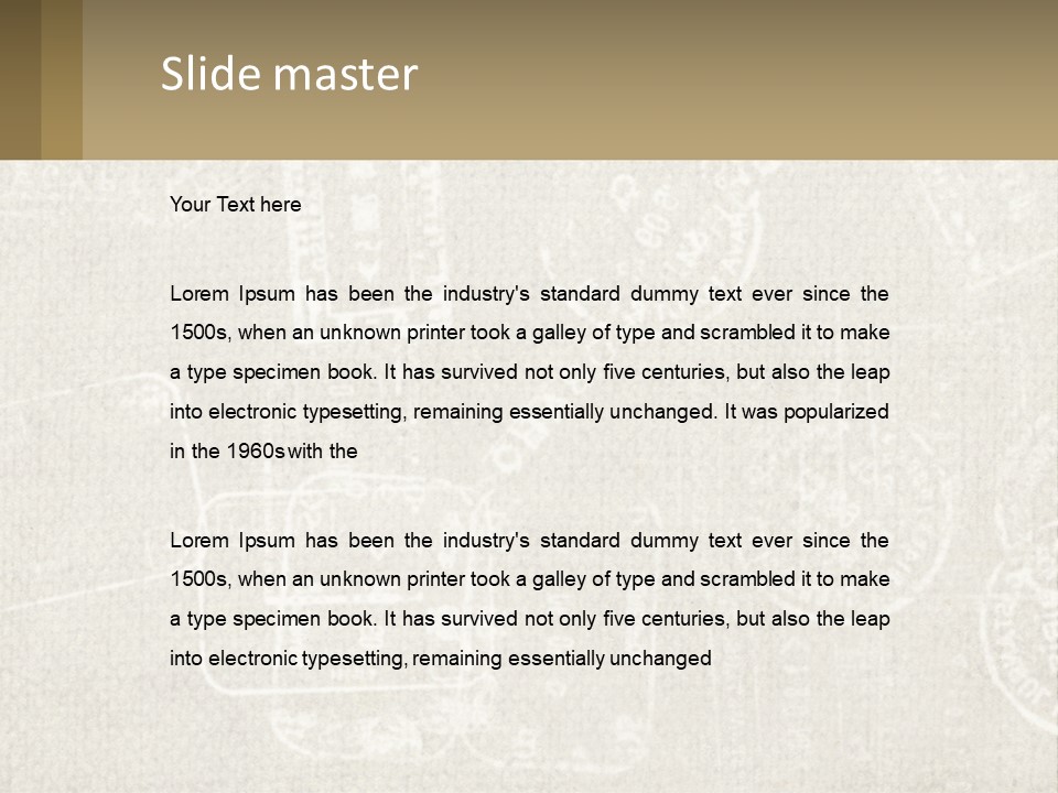 A Wall With A Lot Of Stamps On It PowerPoint Template