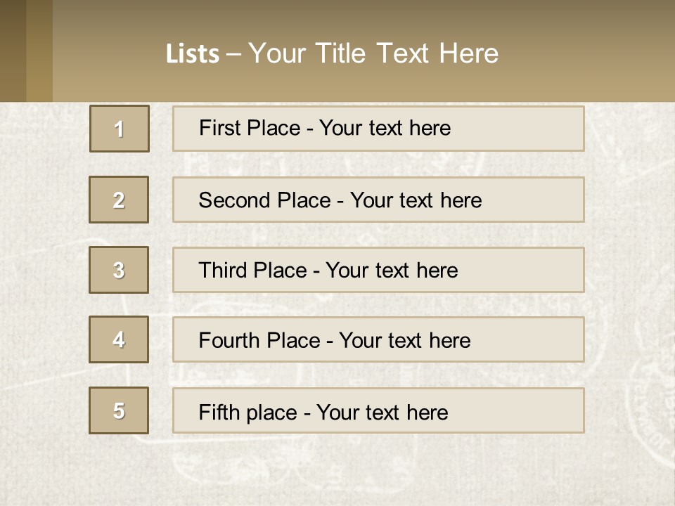 A Wall With A Lot Of Stamps On It PowerPoint Template