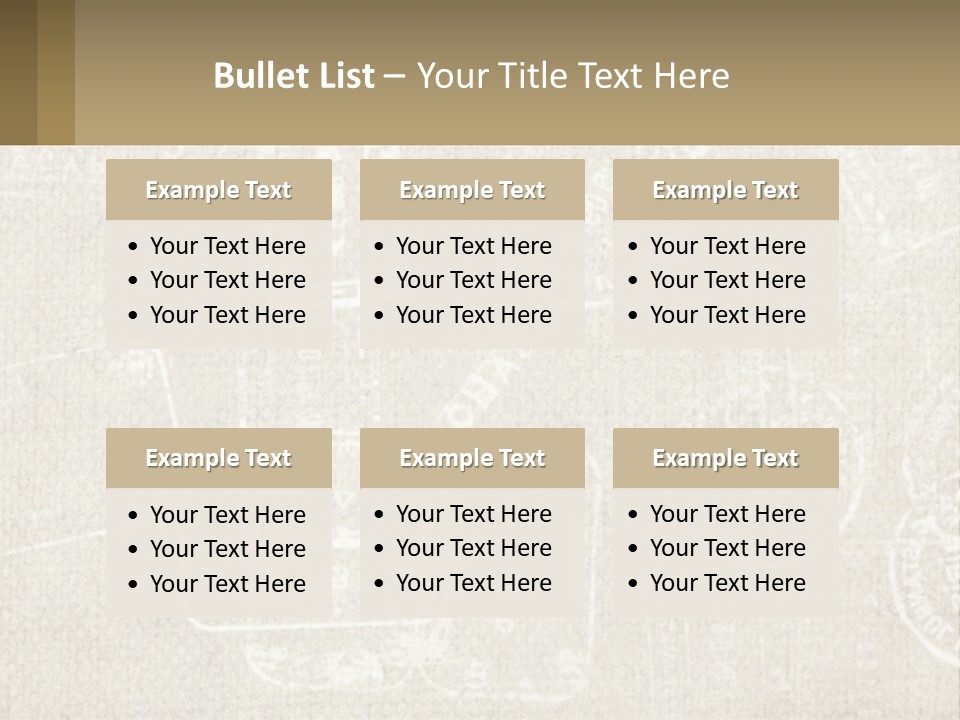 A Wall With A Lot Of Stamps On It PowerPoint Template