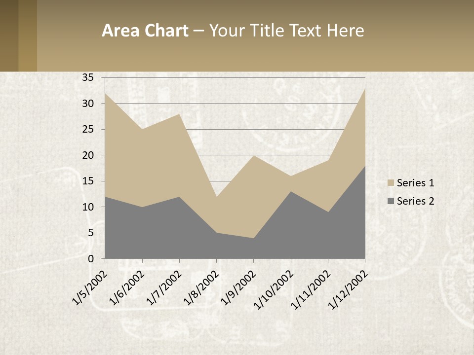A Wall With A Lot Of Stamps On It PowerPoint Template