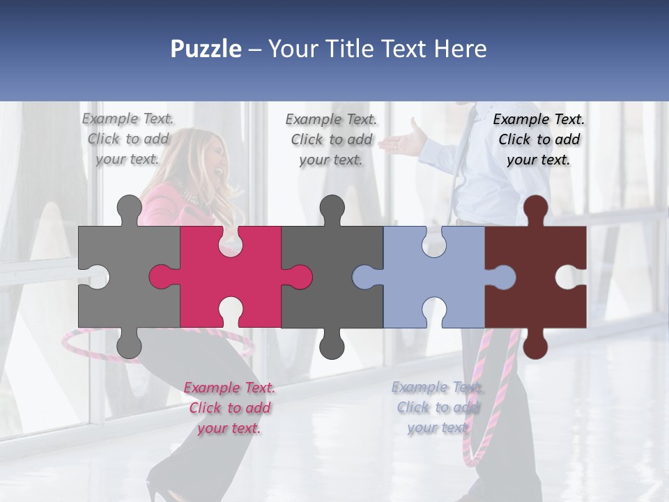 A Man And A Woman Playing With A Rope PowerPoint Template