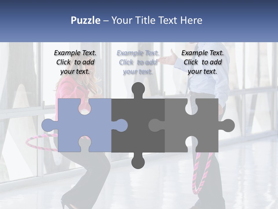 A Man And A Woman Playing With A Rope PowerPoint Template