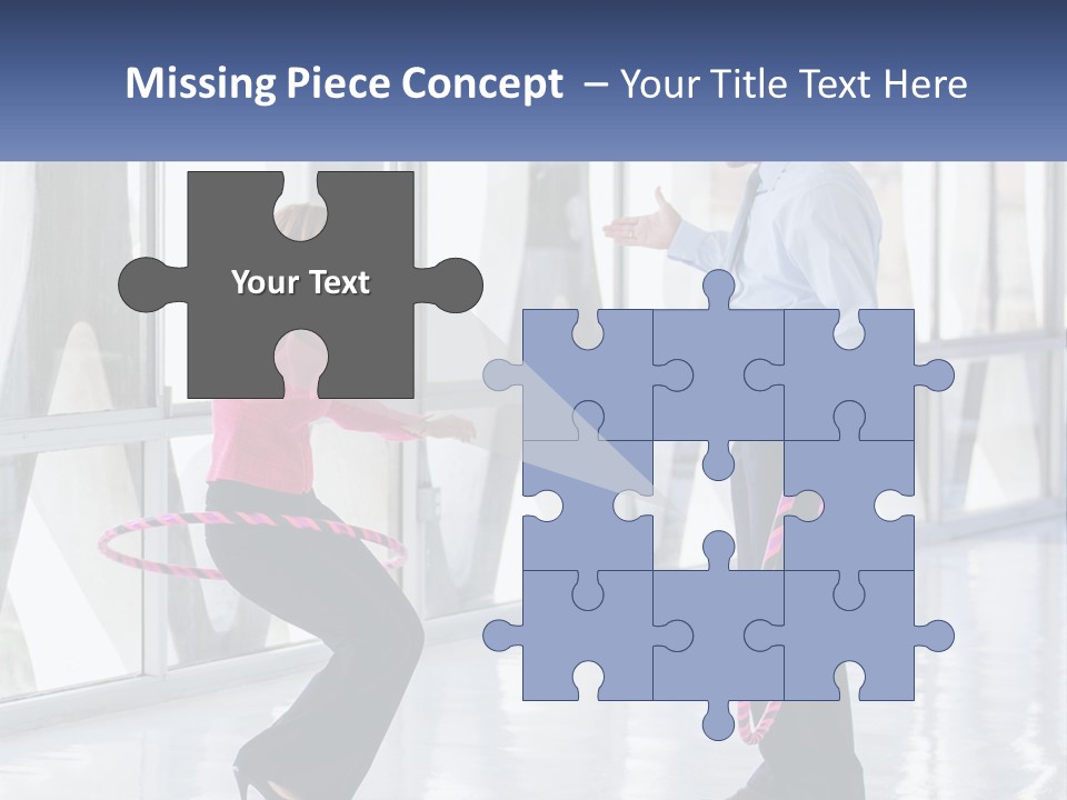 A Man And A Woman Playing With A Rope PowerPoint Template