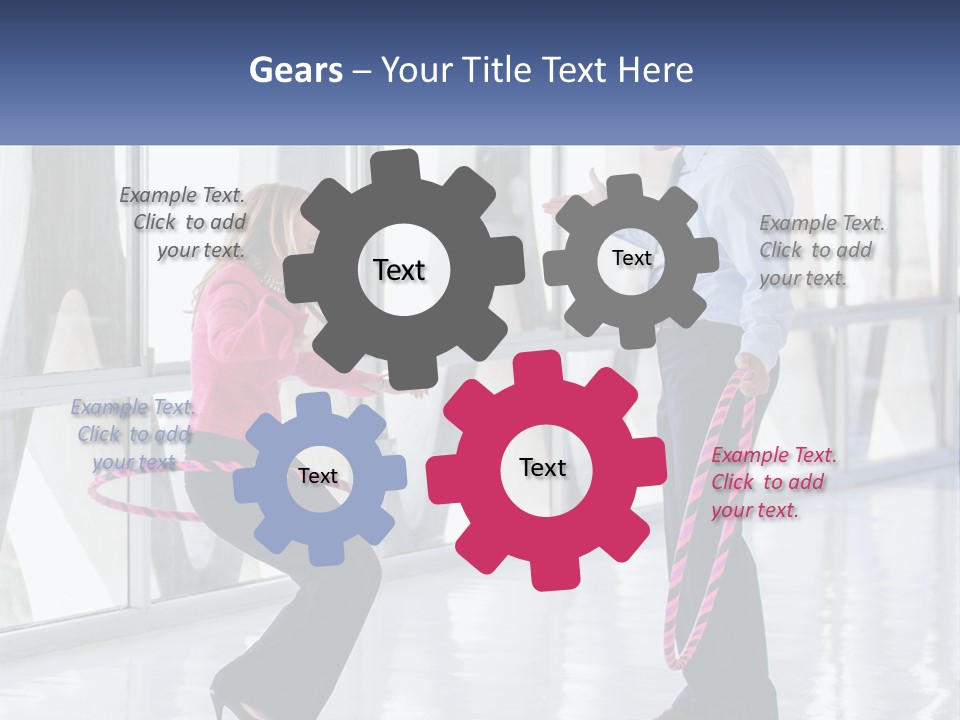 A Man And A Woman Playing With A Rope PowerPoint Template