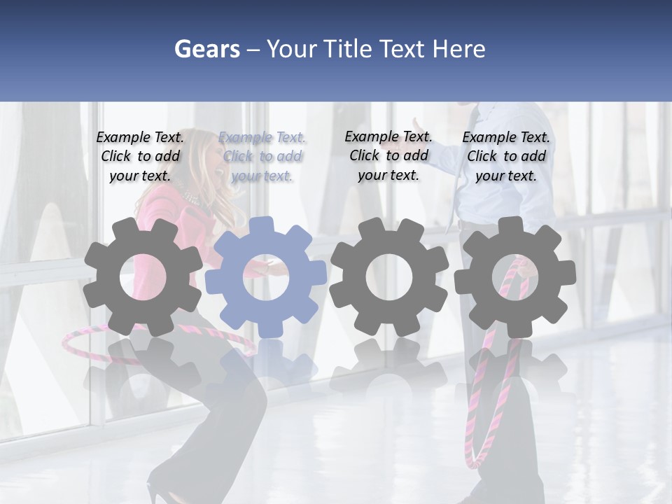 A Man And A Woman Playing With A Rope PowerPoint Template