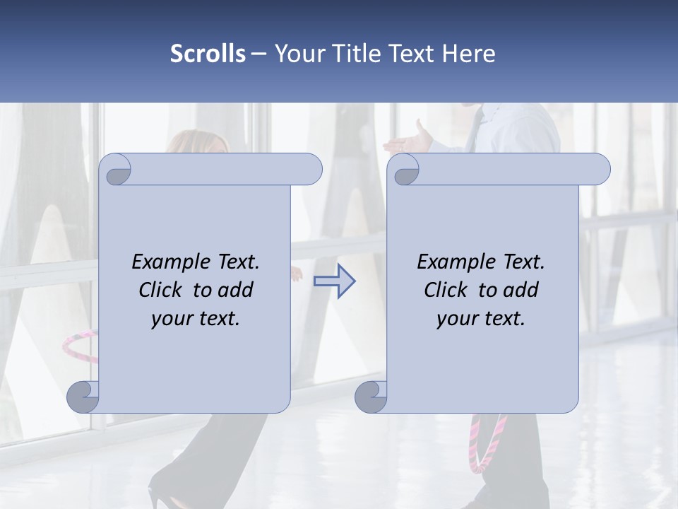 A Man And A Woman Playing With A Rope PowerPoint Template