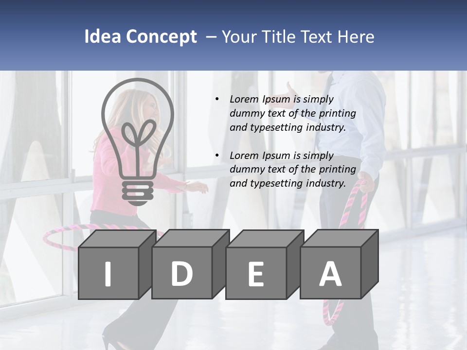 A Man And A Woman Playing With A Rope PowerPoint Template