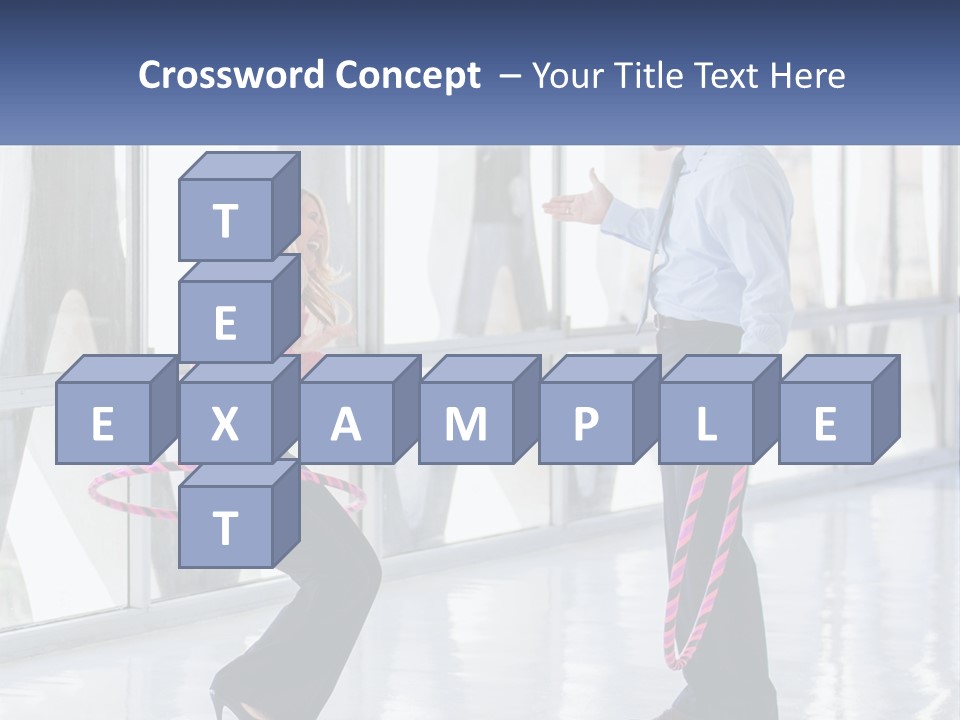 A Man And A Woman Playing With A Rope PowerPoint Template