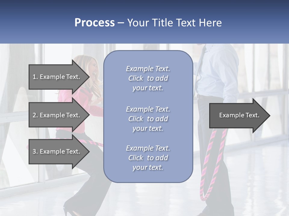 A Man And A Woman Playing With A Rope PowerPoint Template