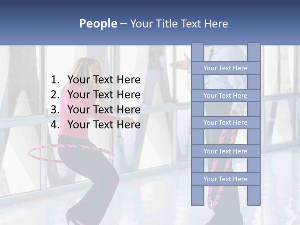 A Man And A Woman Playing With A Rope PowerPoint Template