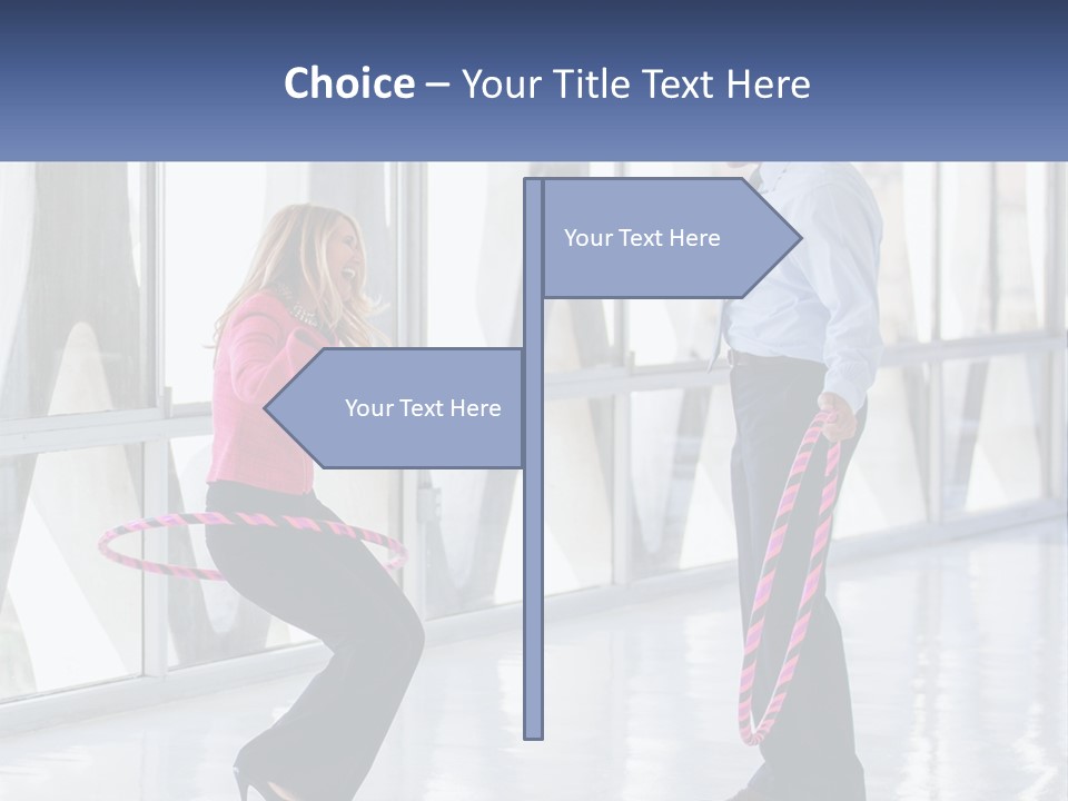 A Man And A Woman Playing With A Rope PowerPoint Template