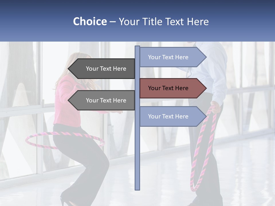 A Man And A Woman Playing With A Rope PowerPoint Template