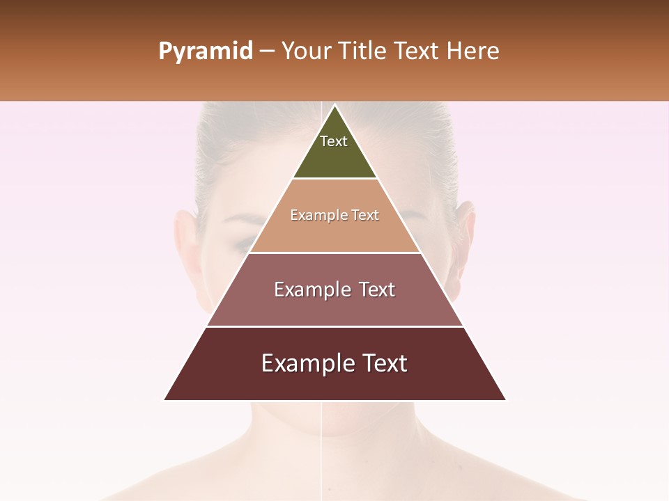 A Woman's Face Is Shown With A Brown Banner PowerPoint Template