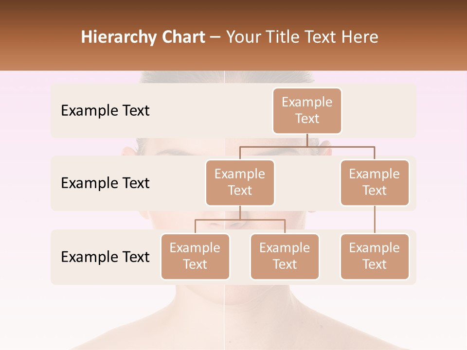 A Woman's Face Is Shown With A Brown Banner PowerPoint Template
