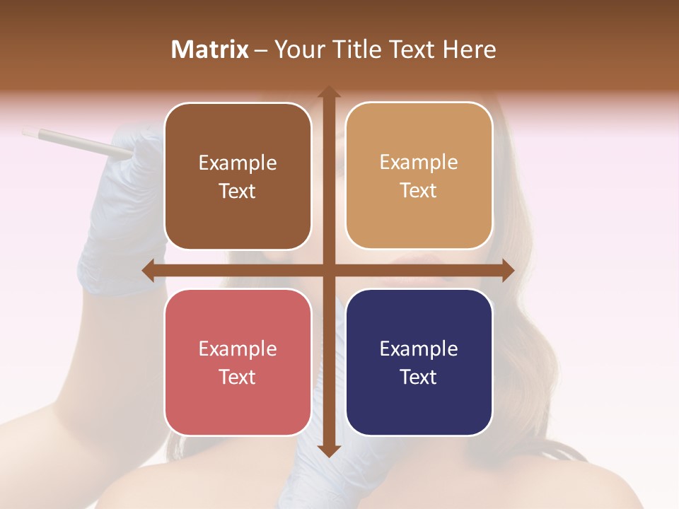 A Woman Getting Her Makeup Done By A Professional Makeup Artist PowerPoint Template