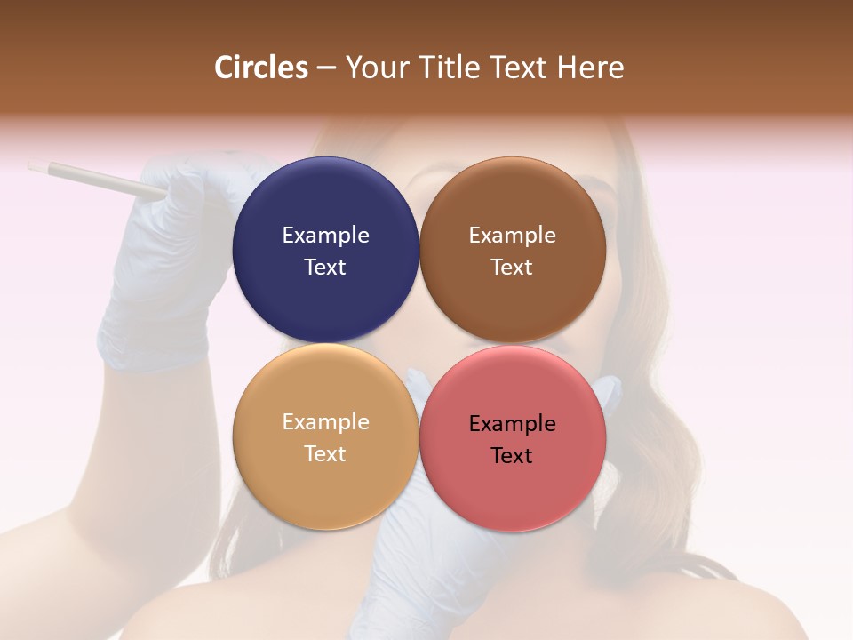 A Woman Getting Her Makeup Done By A Professional Makeup Artist PowerPoint Template