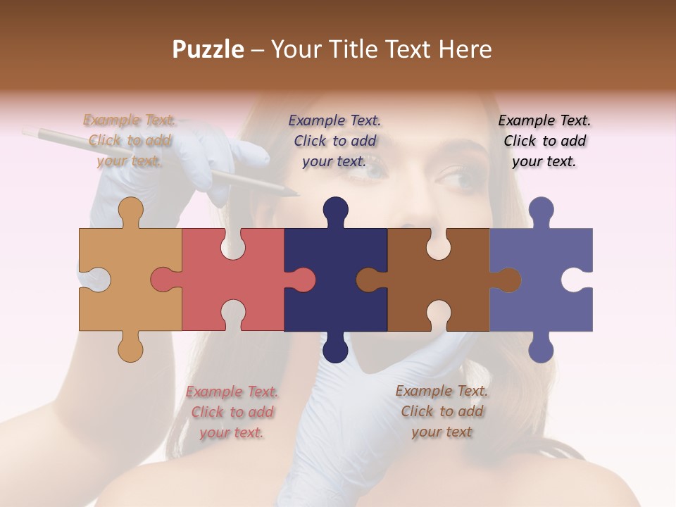 A Woman Getting Her Makeup Done By A Professional Makeup Artist PowerPoint Template