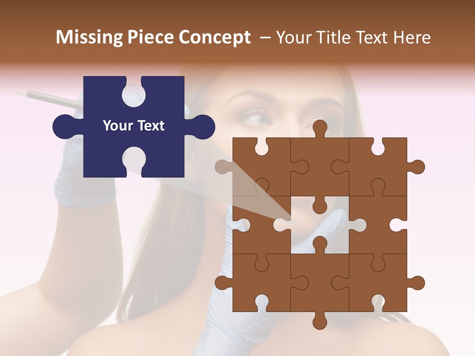 A Woman Getting Her Makeup Done By A Professional Makeup Artist PowerPoint Template