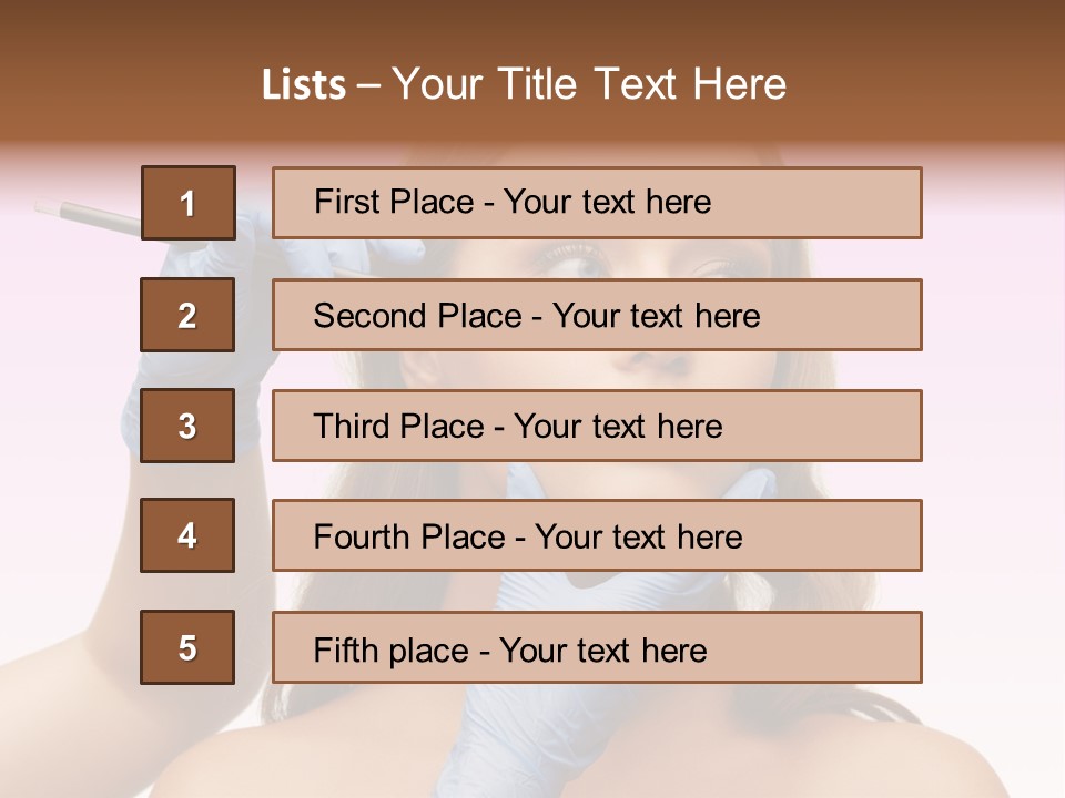 A Woman Getting Her Makeup Done By A Professional Makeup Artist PowerPoint Template