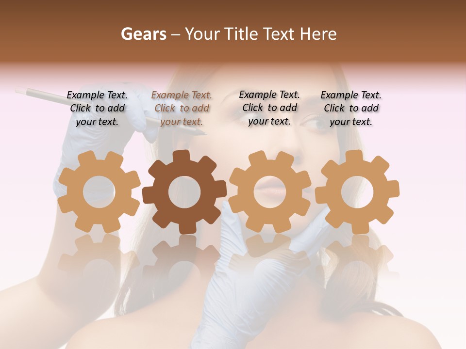 A Woman Getting Her Makeup Done By A Professional Makeup Artist PowerPoint Template