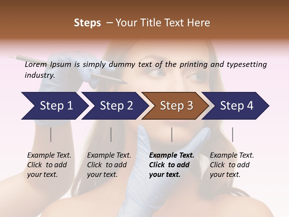 A Woman Getting Her Makeup Done By A Professional Makeup Artist PowerPoint Template