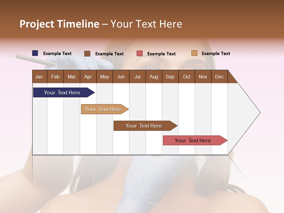 A Woman Getting Her Makeup Done By A Professional Makeup Artist PowerPoint Template