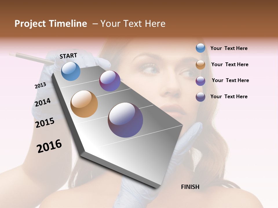 A Woman Getting Her Makeup Done By A Professional Makeup Artist PowerPoint Template