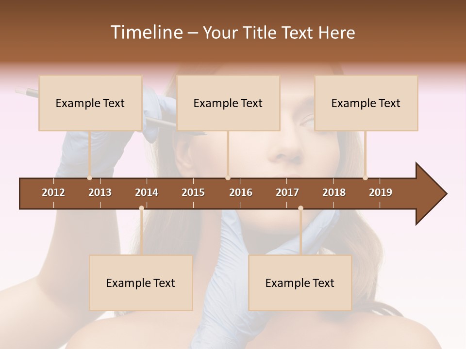 A Woman Getting Her Makeup Done By A Professional Makeup Artist PowerPoint Template