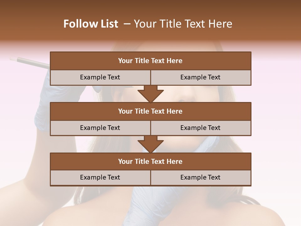 A Woman Getting Her Makeup Done By A Professional Makeup Artist PowerPoint Template