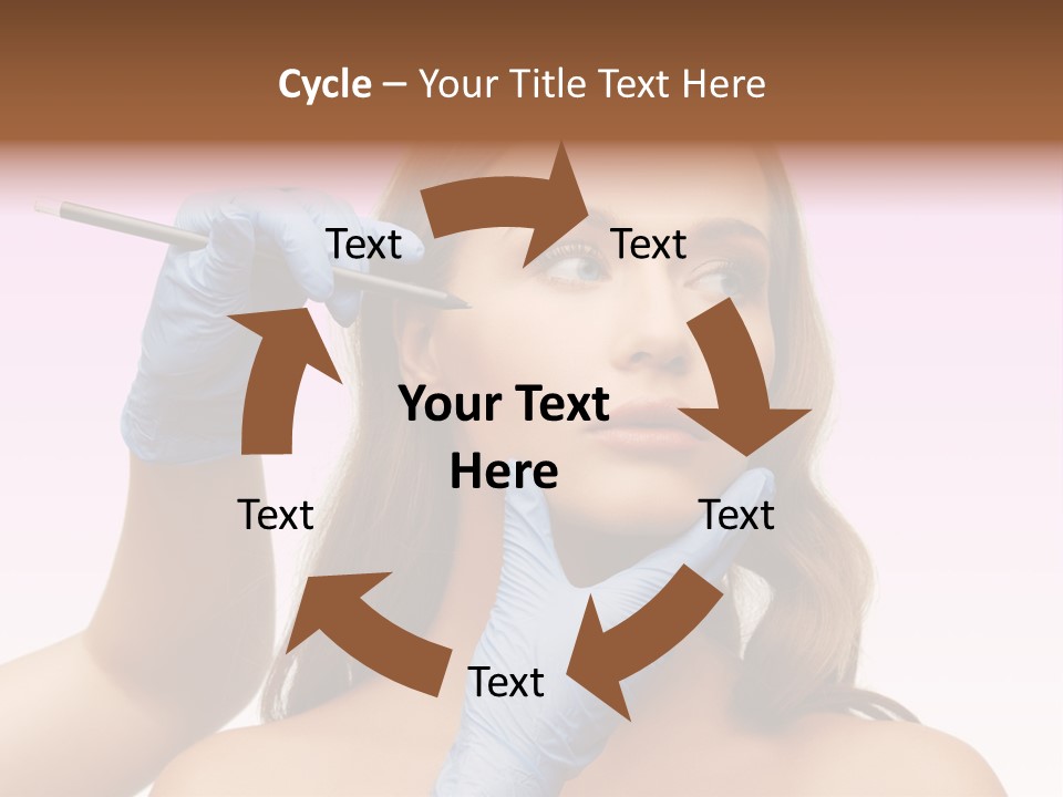 A Woman Getting Her Makeup Done By A Professional Makeup Artist PowerPoint Template