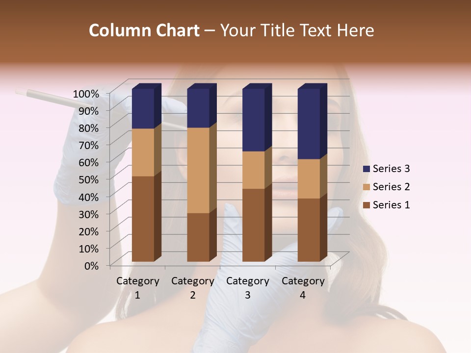 A Woman Getting Her Makeup Done By A Professional Makeup Artist PowerPoint Template