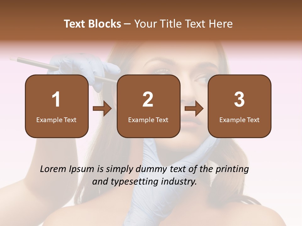 A Woman Getting Her Makeup Done By A Professional Makeup Artist PowerPoint Template