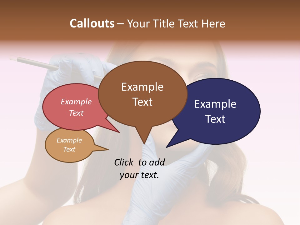 A Woman Getting Her Makeup Done By A Professional Makeup Artist PowerPoint Template