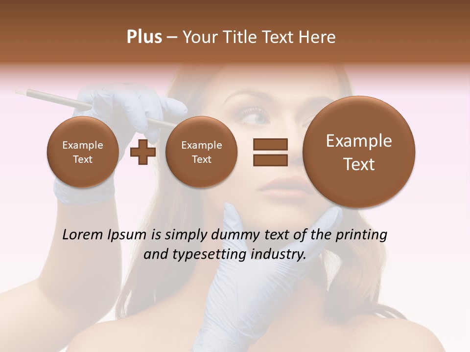 A Woman Getting Her Makeup Done By A Professional Makeup Artist PowerPoint Template